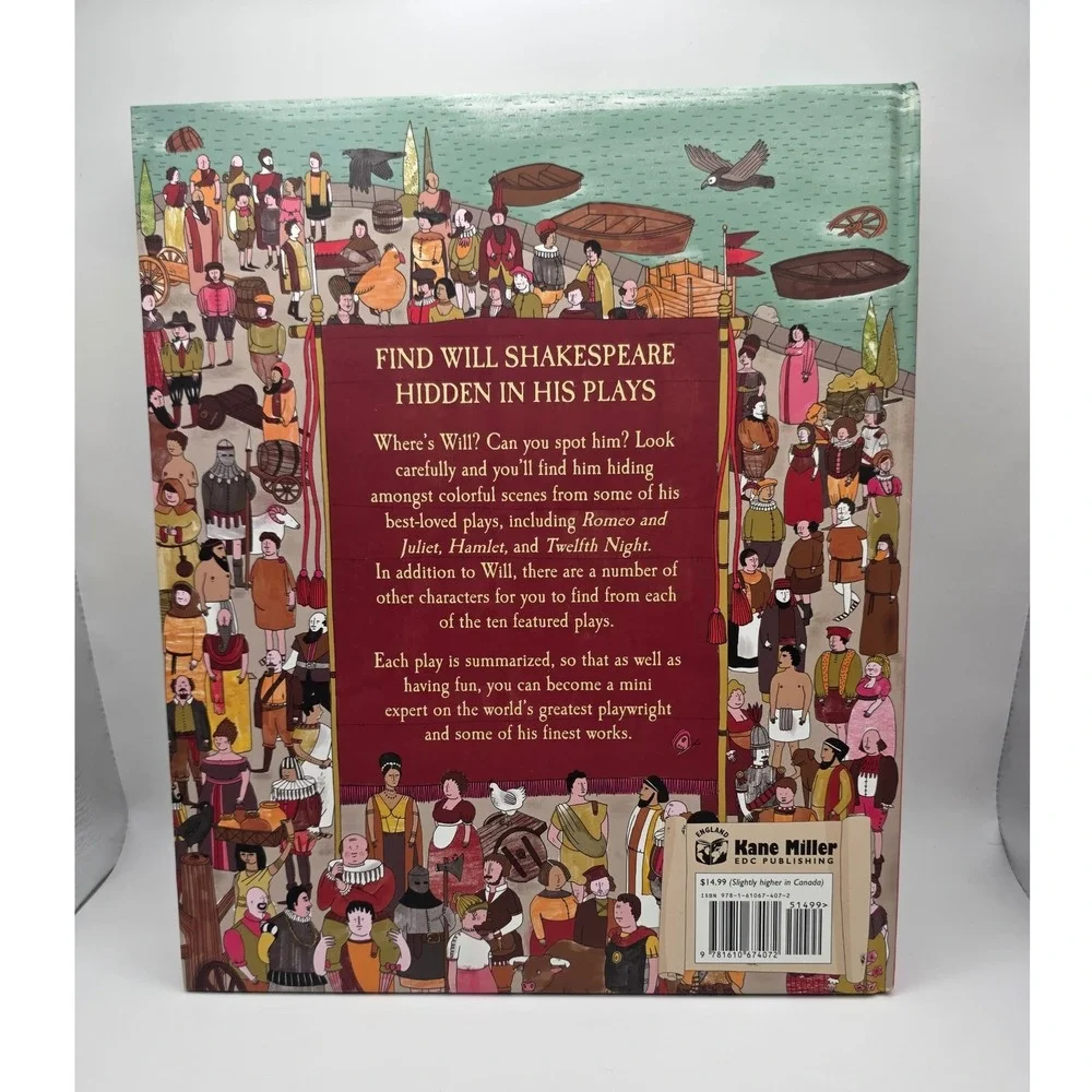 Wheres Will? Find Shakespeare Hidden In His Plays Anna Claybourne Hardcover Book